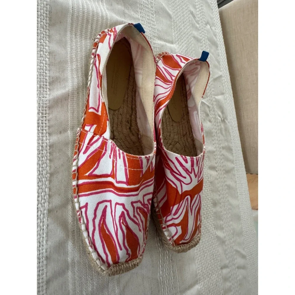Women's Haus Of Assembly Espadrille Slip On‎ Shoes Size 9 Orange Pink Barbiecore